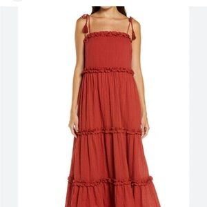 Tory Burch long ruffle dress NWT size medium